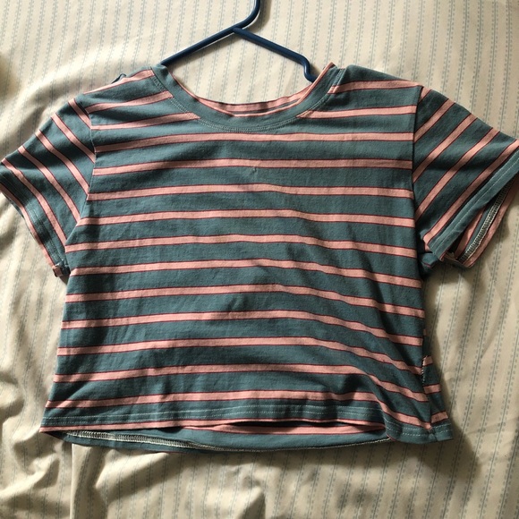 Striped cropped T-shirt - Picture 1 of 1